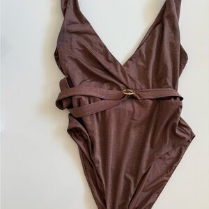 Onia Chocolate Brown One Piece Swimsuit